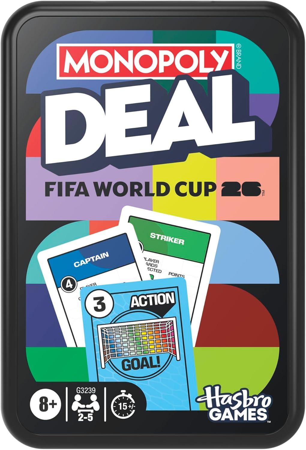 Juego Monopoly – Juego de cartas de fútbol de la Copa Mundial de la FIFA con licencia oficial